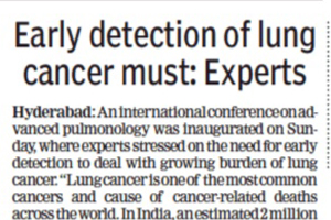 Early detection of lung cancer must